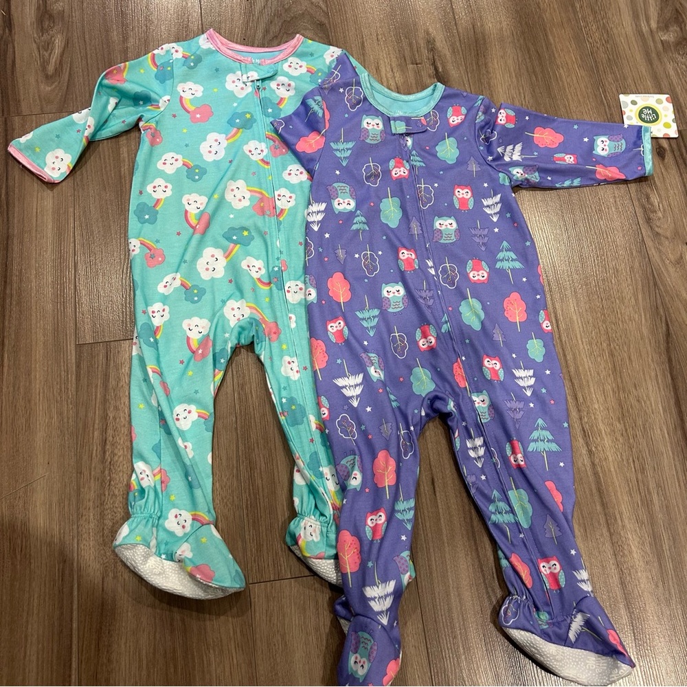 Bundle of 2 Little Me Footie One Piece Pajamas